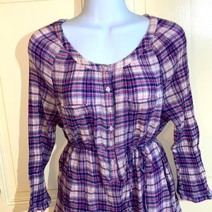 A Pea in the Pod Maternity pink plaid